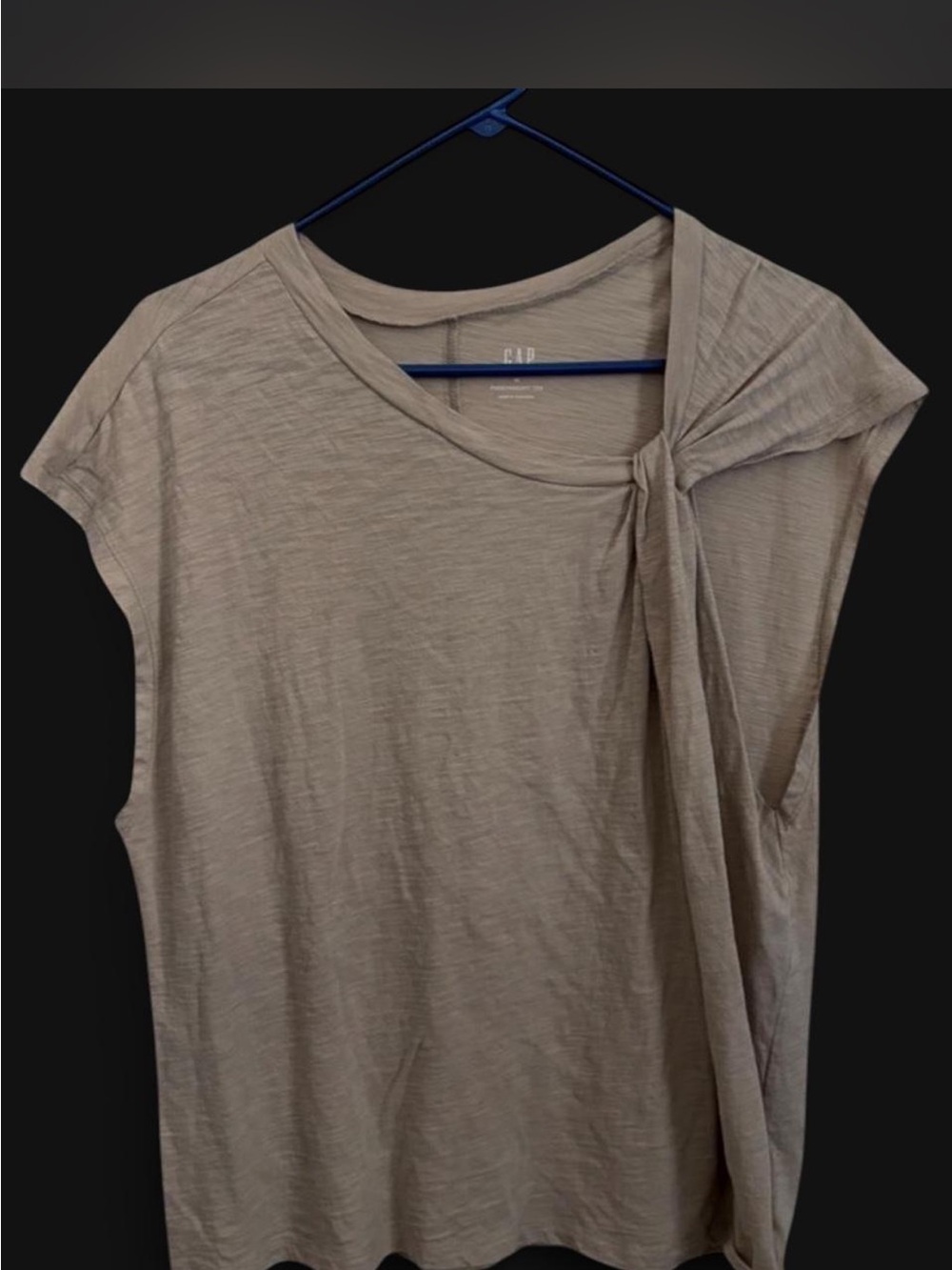 GAP Taupe Sleeveless Top with Shoulder Tie